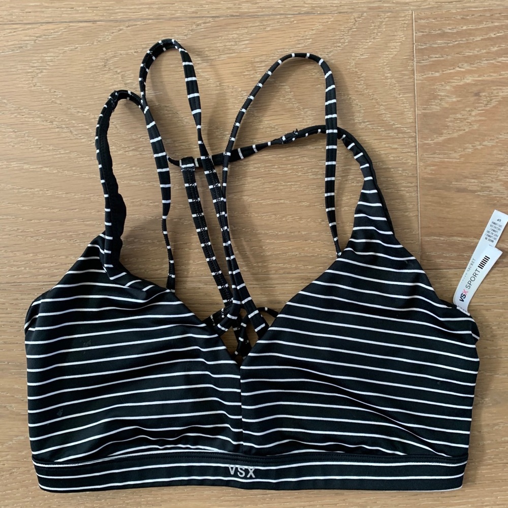 Stripped sports bra